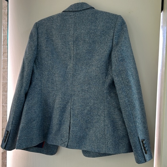 Boden Abraham Moon & Sons British Tweed Blazer in Blue Size US 8R - Picture 2 of 11